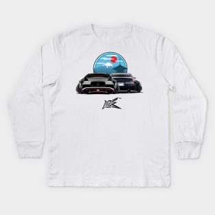 nissan 350z 370z rear stanced Kids Long Sleeve T-Shirt